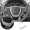 Steering Wheel Decor Cover Trim Silver For Ford F150 15-20 Interior Accessories