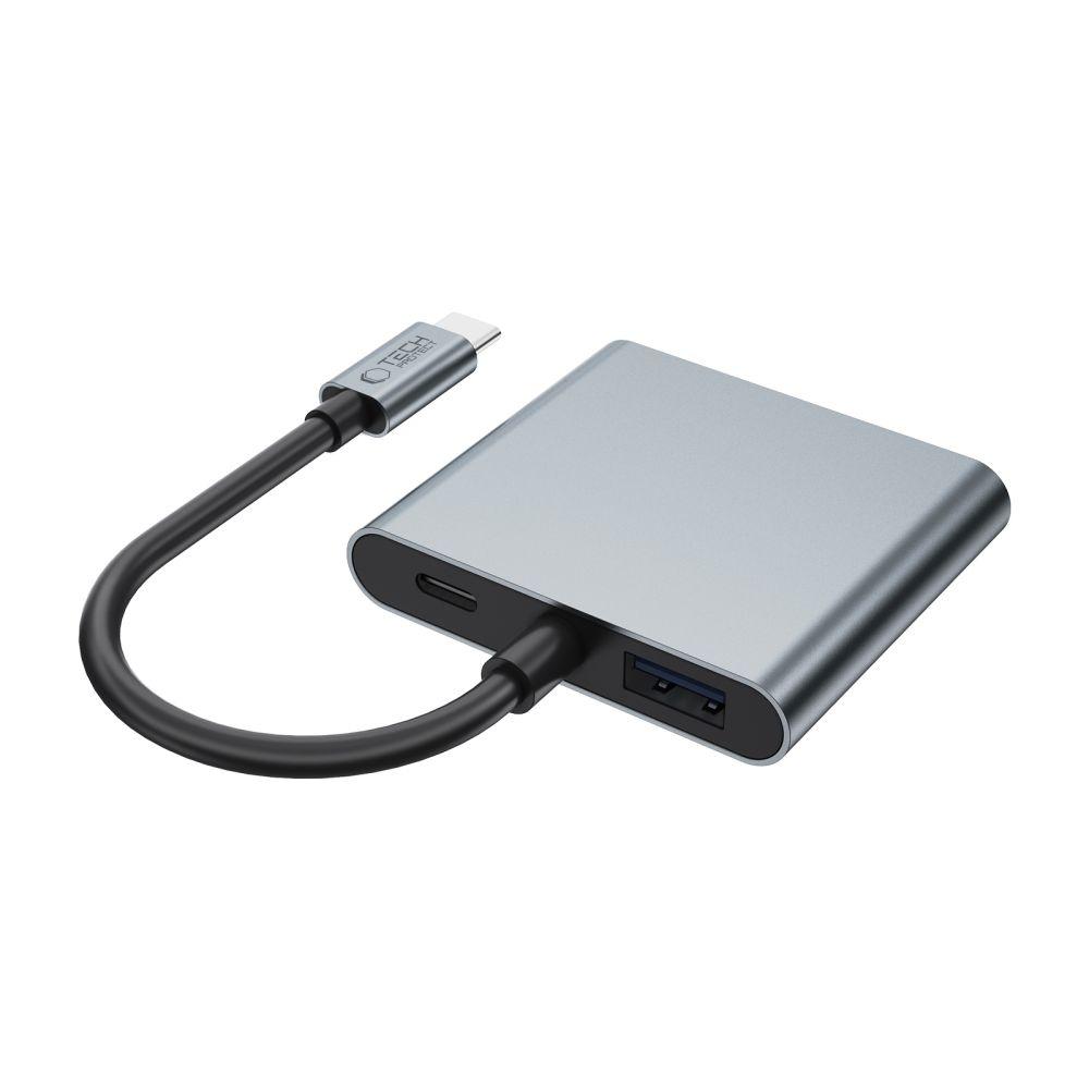 Hub Adapter 4In1 Usb-C Usb-A 2X Hdmi 4K 60Hz - Gray