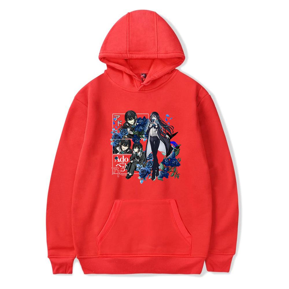 Ado Hoodie for Men Women Cartoon Print Fashion Casual Sweatshirt Autumn Long Sleeve Pullover Outfits Gifts