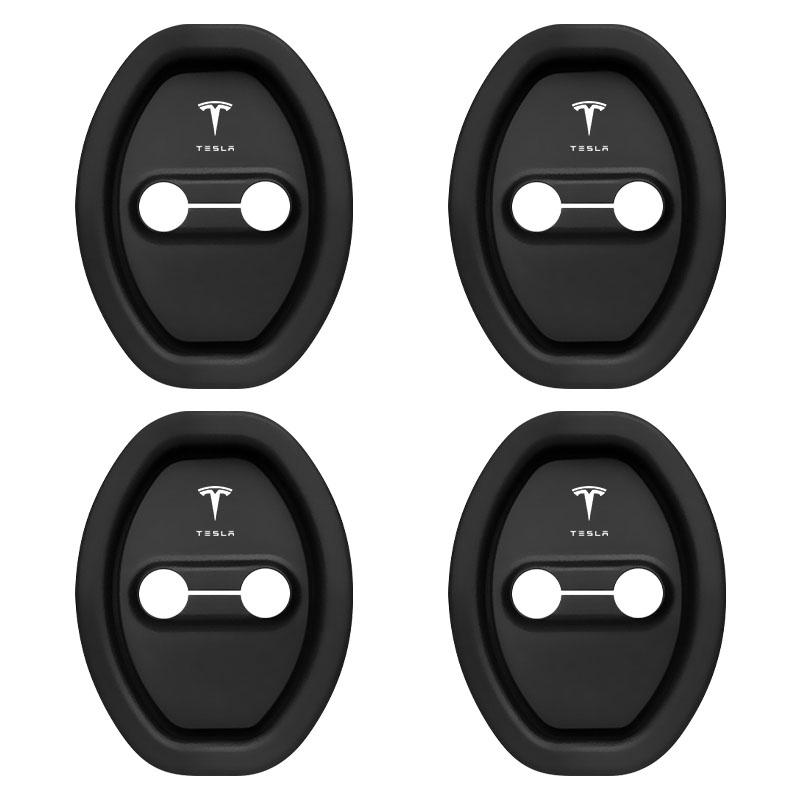 4Pcs/Set Car Door Stopper Cover Door Lock Protective Covers Styling For Tesla Model S Model X Model Y Cybertruck Model 3 Model Y