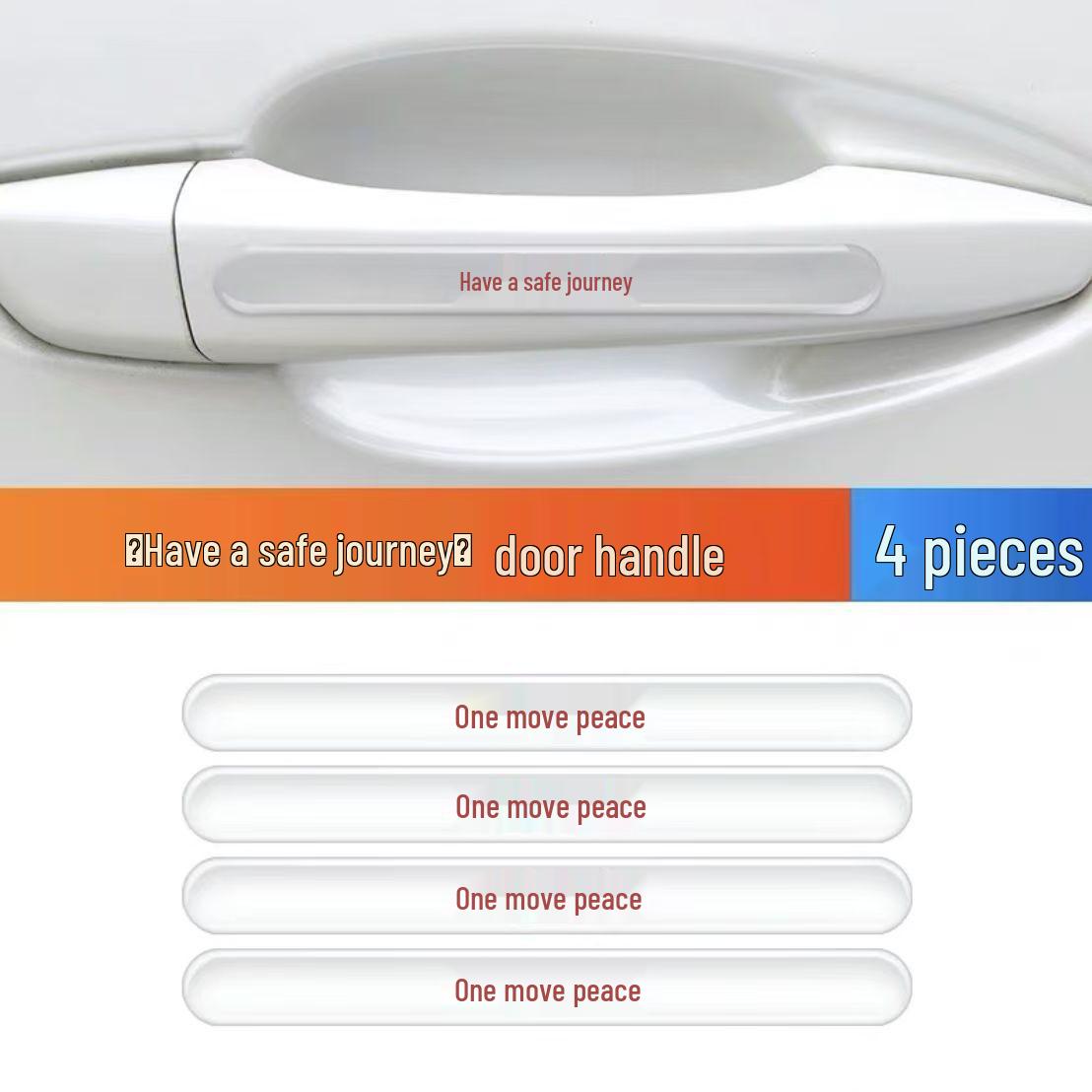 

Transparent Car Door Anti-Collision and Scratch-Resistant Handle Protection Stickers - Cartoon Decor.