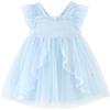 Girls' High-Waist Princess Mesh Dress