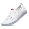 Hollow Mesh Shoes Summer Men's Sandals Hollowed Leather Shoes Soft Leather Cool Leather Shoes Breathable Hole Shoes Middle-aged Dad Men's Shoes