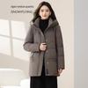 XueZhongFei Women's Winter Mid-Length Hooded Down Jacket