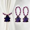Magnetic Skull and Bat Halloween Wooden Curtain Tiebacks