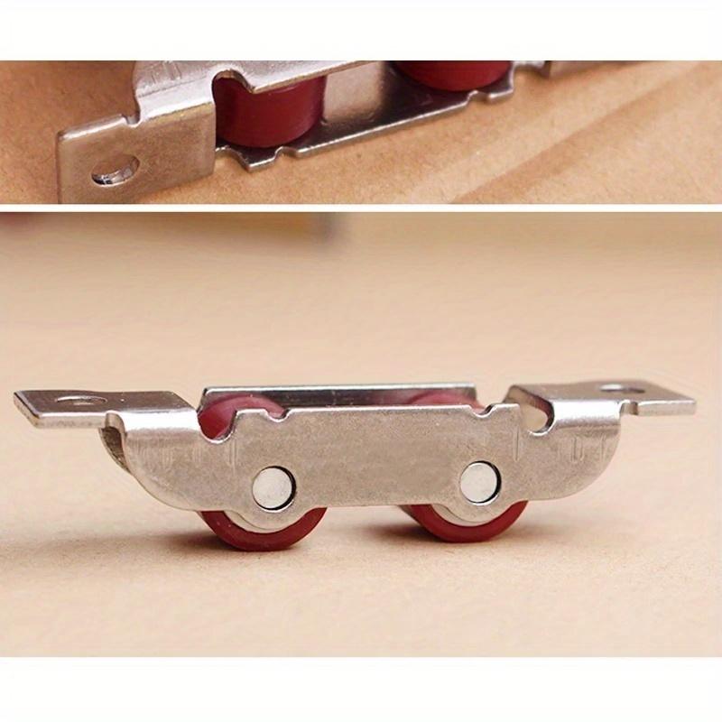 4 Pcs/lot Stainless Steel Door 80 Type Window Silent Nylon Pulley Slot Wheel Sliding Door Fittings Glass Door Sliding Rollers