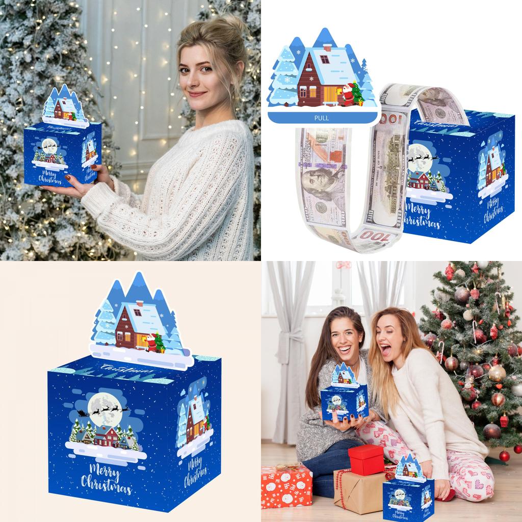 Christmas Snow House Gift Box For Festive Party Decor And Holiday Atmosphere Enhancer