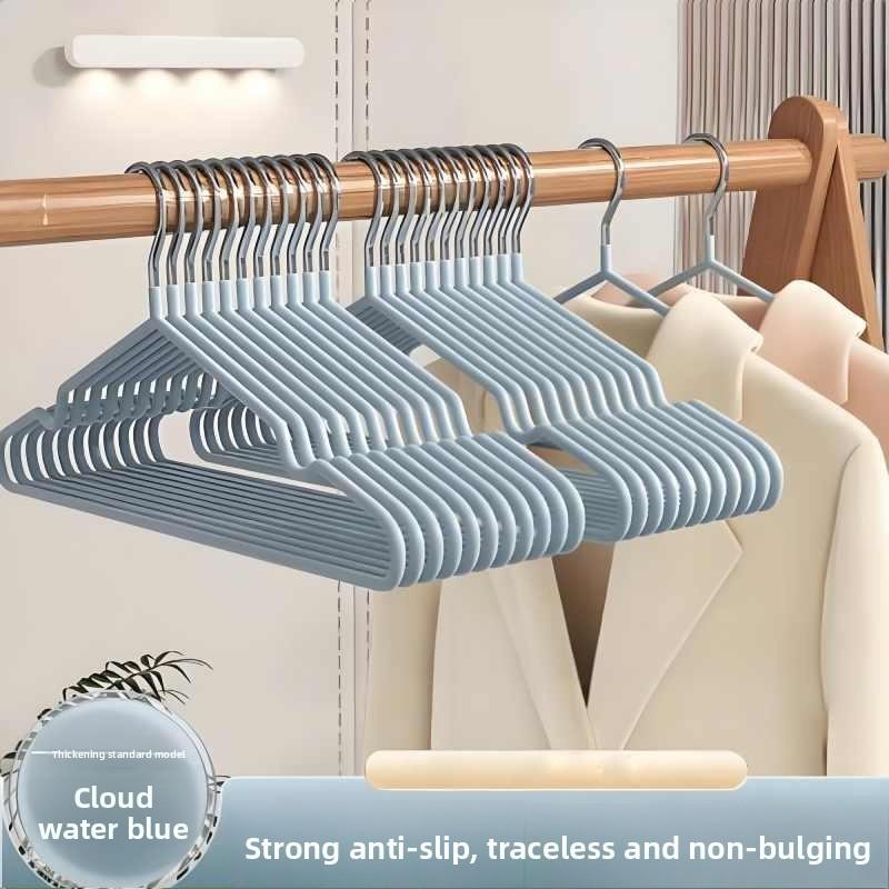 Durable Plastic Hangers For Clothing With Non Slip Design And No Trace Features For Home Use