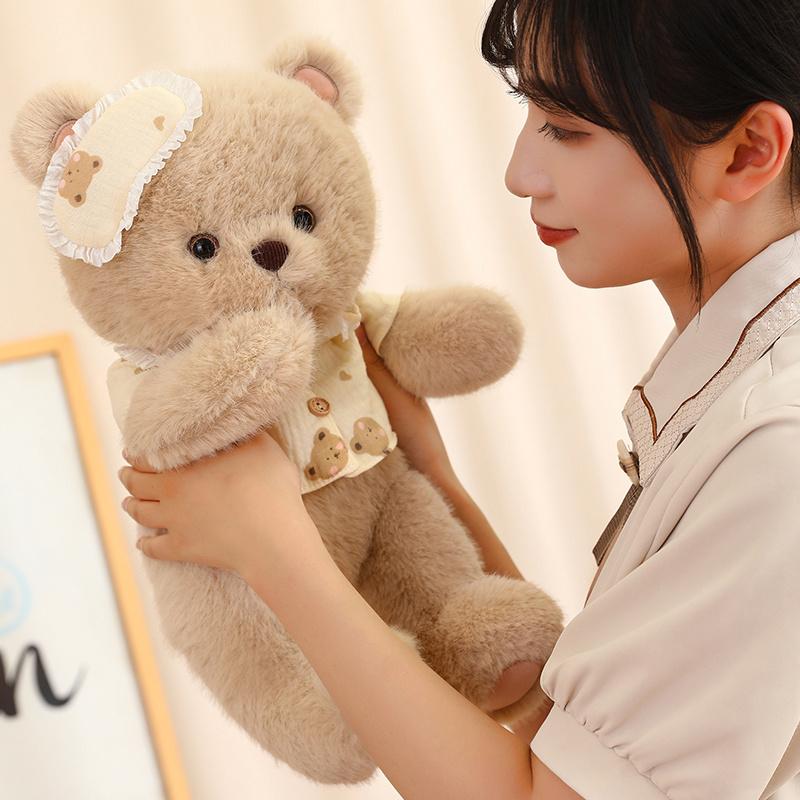 Infant Bear Stuffed Plush Playthings Cute Bear Soft Animal Plushies Dolls Happy Children 1st 2nd 3rd Birthday Party Gifts Babyshower
