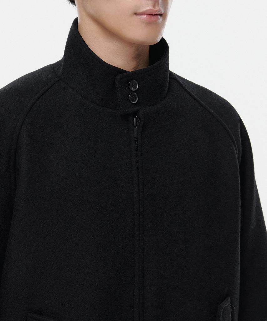 Musinsa Standard Wool Blend Harrington Jacket [Black]