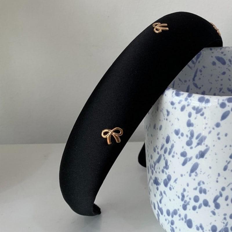 LILYKORI Black Mini Ribbon Hair Band