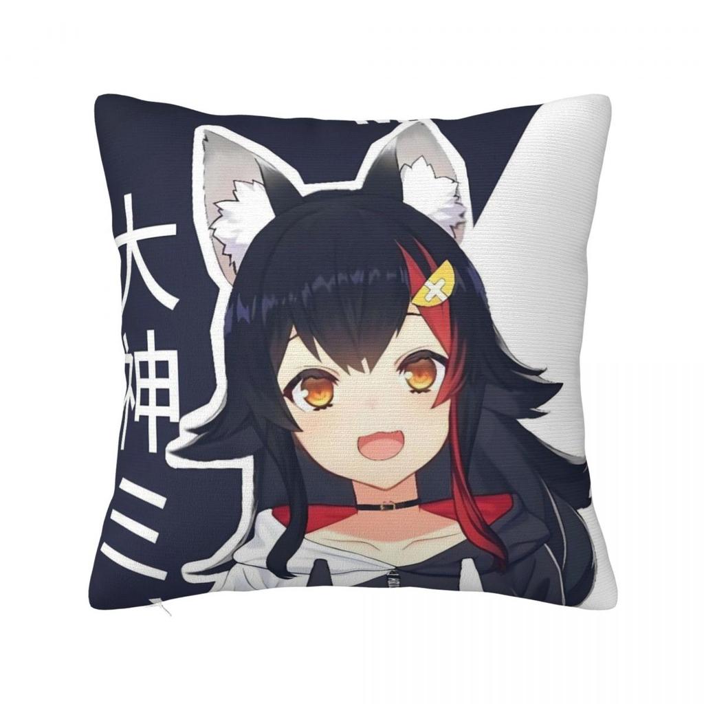 Ookami Mio Pillow Case Retro Trendy Pillow Cover Soft Graphic Cushion Cover Pillowcases For Sofa Home Decoration