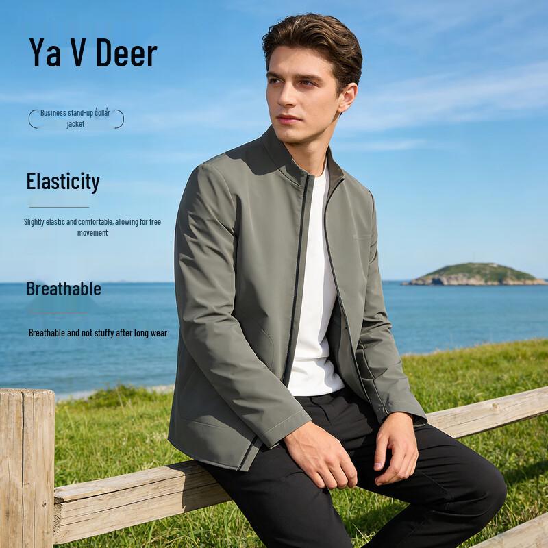 Yalu Men s Stand-Collar Casual Jacket 2XL