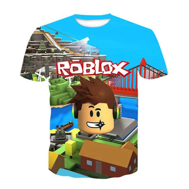 Roblox Game Kids T-Shirt Cosplay Costumes Child Cartoon Short Sleeve T-shirt 110