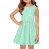 Vestido de princesa de verano para niñas - Vestido de corte A con chaleco y detalles de costura