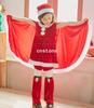 Cnstone Christmas Santa Claus Outfit Set for Costume for Events 3-Piece Girls, Dress, Kids' (Red, 110cm/M)
