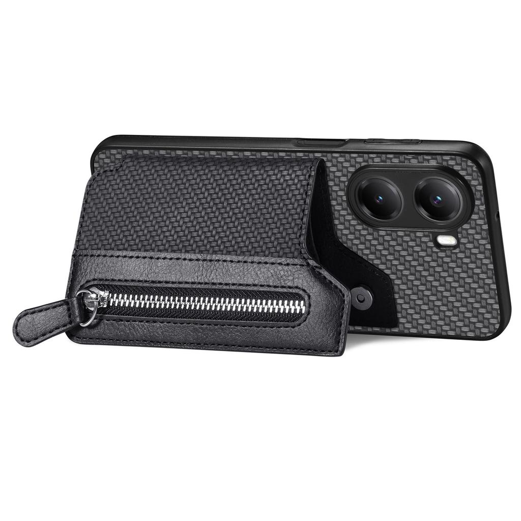 For Xiaomi Poco X7 Pro 5G/Xiaomi Redmi Turbo 4 5G Case Leather+PC+TPU Zipper Wallet Phone Cover
