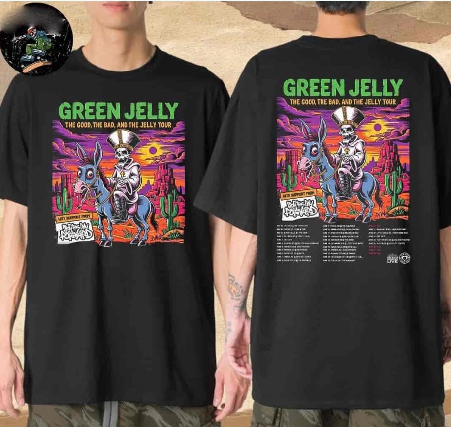 Green Jelly The Good The Bad And The Jelly Tour 2025 T-shirt, size S-4XL