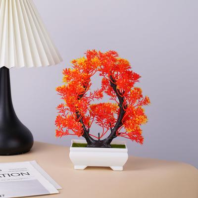 Artificial Plants Potted Bonsai Beautiful Small Plants Tree Fake Flowers Potted Ornaments for Home Garden Hotel Party Decor