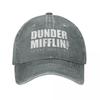 The Office TV Show Dunder Mifflin Paper Baseball Caps Vintage Distressed Denim Washed Snapback Cap Unisex Style Outdoor Caps Hat