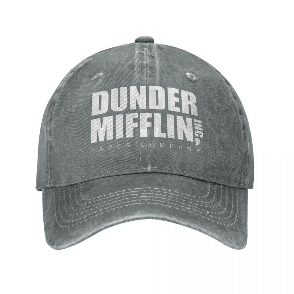 The Office TV Show Dunder Mifflin Paper Baseball Caps Vintage Distressed Denim Washed Snapback Cap Unisex Style Outdoor Caps Hat