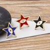 Hot Selling Red/Blue/Black Colors Star Shape Stud Earrings Shiny Copper Zircon Evil Eye Earring For Women Fashion Jewelry Gift