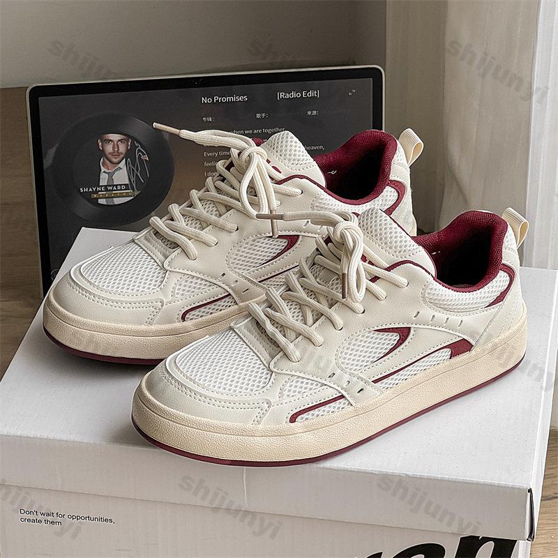 

Fashion Spring 2025 New Style Men s Niche Design Sports Casual Shoes Versatile Comfortable Shoes Mesh Breathable Fashion Trend Sneakers 39 бежевый