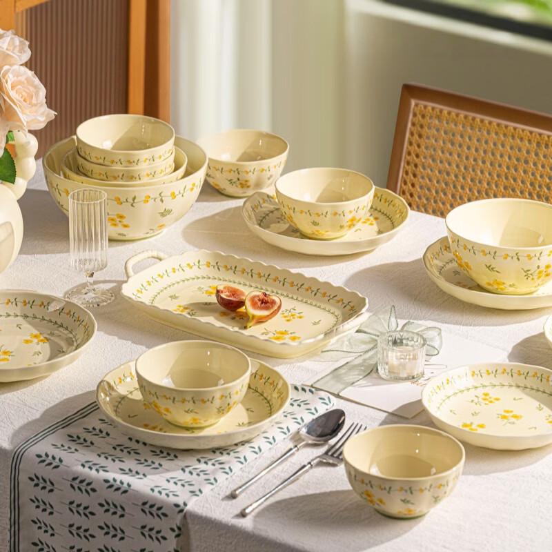 Jingdezhen Cream Style Ceramic Dinnerware Set