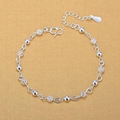 Fußkettchen aus echtem Silber, 925, modischer Silberschmuck, Hohlperlen, Fußkettchen für Frauen, Mädchen, Freund, Fuß, Barfuß, Bein, Schmuck, Geschenke