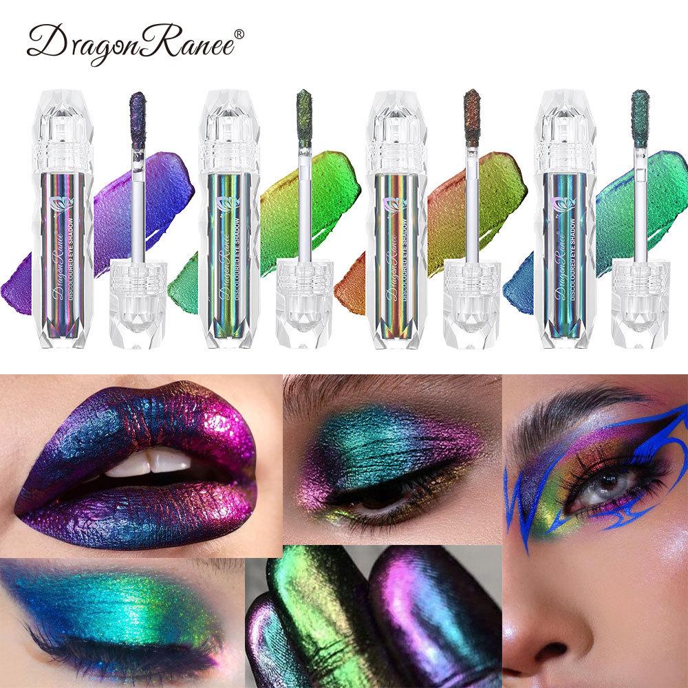 9-Color Chameleon Metallic Lip Gloss Lip Glzae High Shine Long-Lasting Lipstick Coral Tones for Stage & Halloween Makeup