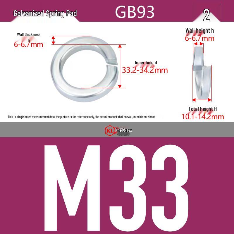 Galvanized Hex Nuts, Flat Washers, Spring Washers in M2-M48, Blue and White Zinc Coated