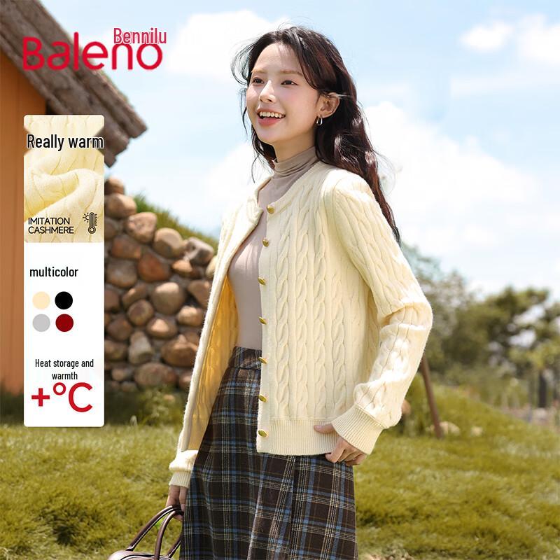 Baleno Women's Cable Knit Cardigan Sweater