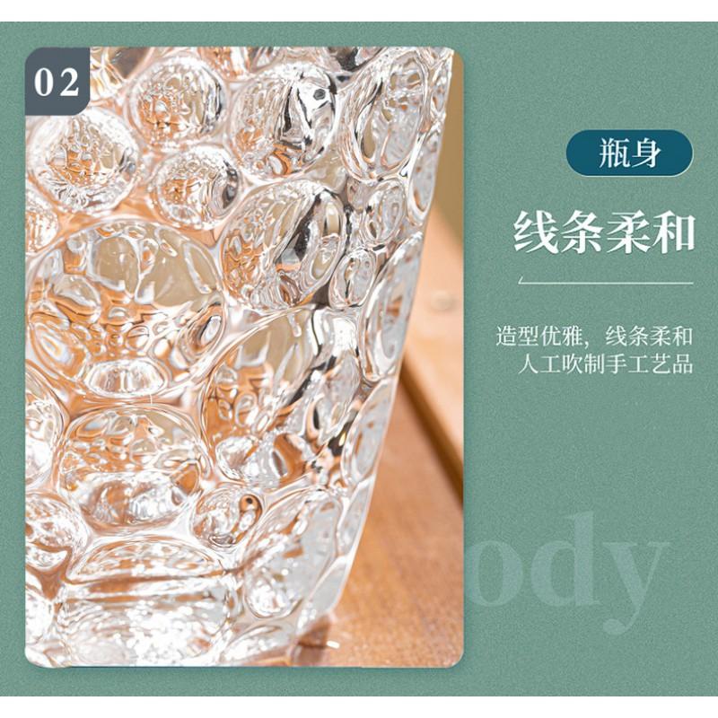 Thickened Crystal Glass Vase Small Size Fresh Flowers Water Culture Decor Modern Minimalist Home Living Room Table Centerpiece