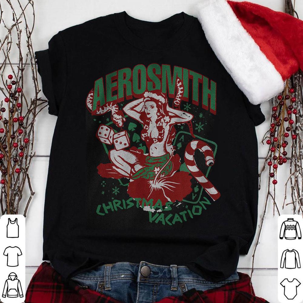 Aerosmith Christmas vacation xmas 2024 Short SLeeve Cotton Black Unisex Tshirt Unisex T-Shirt Graphic Tee XXXL