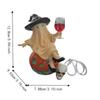 Resin LED Ghost Figurines Cute Ghost Wine Glass Statue Creative Ghost Light Up Decor  For Entryway