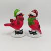 Christmas Couple Red Bird Resin Decorative Piece For Home Table Decoration, Scene Setting, Various Festival Gifts
