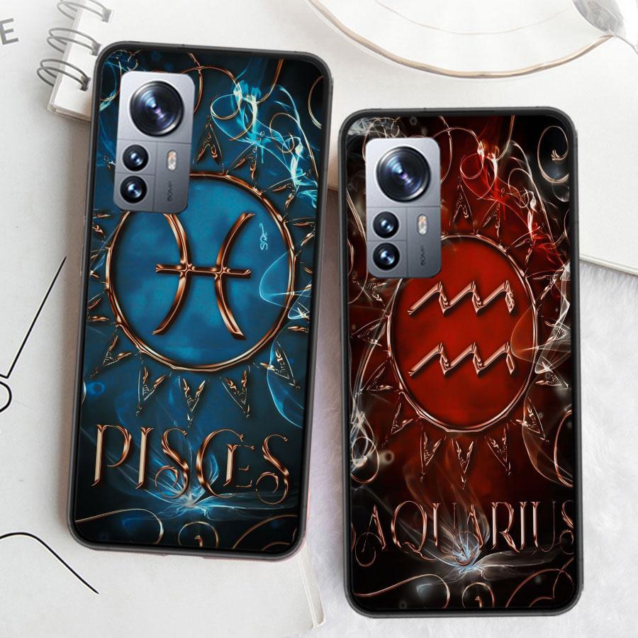 Libra Pisces Virgo Capricorn Aquarius Taurus Phone Case For Xiaomi Poco X7 X6 X5 X4 X3 GT NFC M4 M5 Pro 5G M3 Mi F6 F5 F4 F3 F2