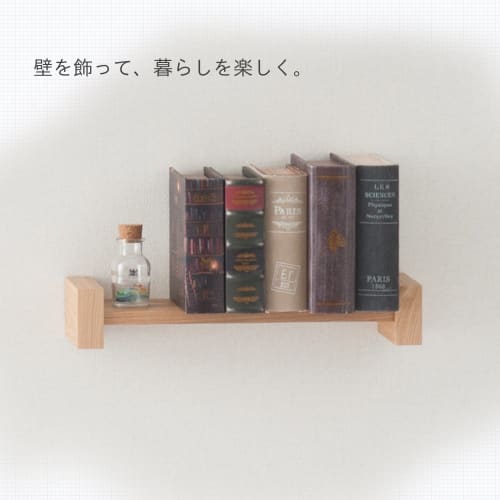 Doshisha Wall Shelf, H-Shaped, 40cm Wide, Attaches with Pins for Safe Installation, Perfect for Rental Properties, Won't Damage Walls, Stylish Wall-Mo