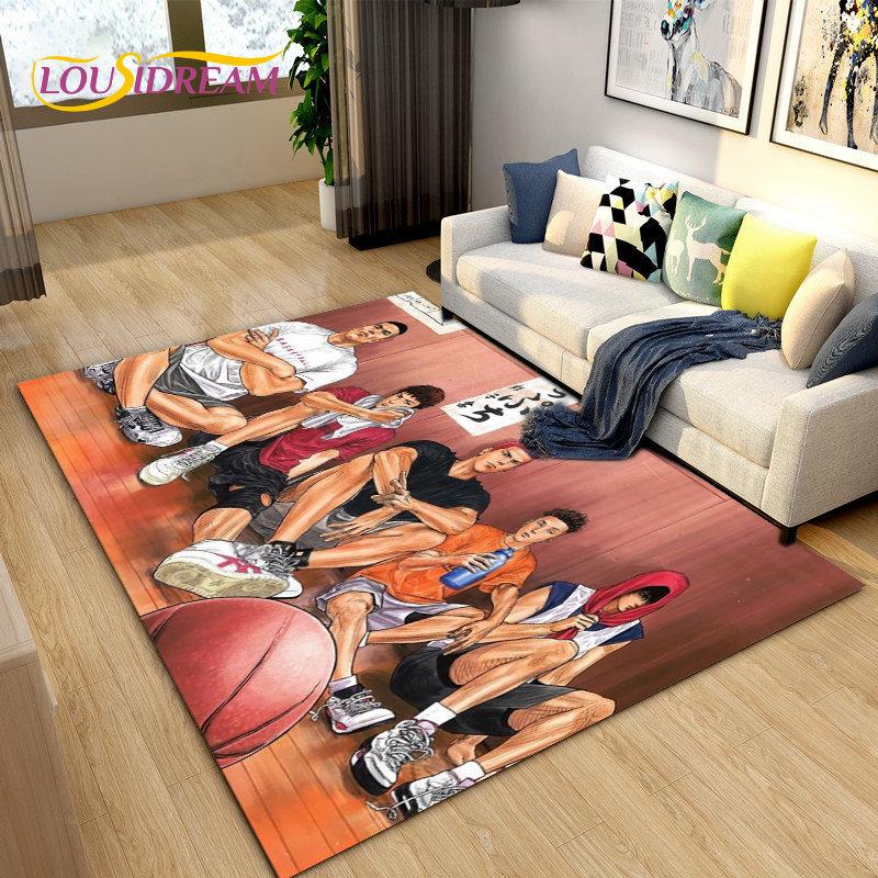 Slam Dunk Japan Anime Cartoon Bereich Teppich, Teppich Teppich für Wohnzimmer Schlafzimmer Sofa Fußmatte Dekoration, Kinder spielen rutschfeste Bodenmatte