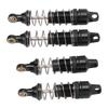 4pcs Shock Absorber Aluminum Alloy RC Spring Damper Set for Losi Mini T 2.0 2WD 118 TruckBlack