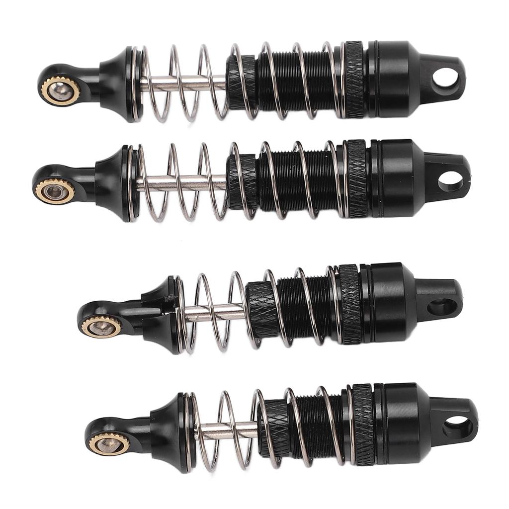 4pcs Shock Absorber Aluminum Alloy RC Spring Damper Set for Losi Mini T 2.0 2WD 118 TruckBlack
