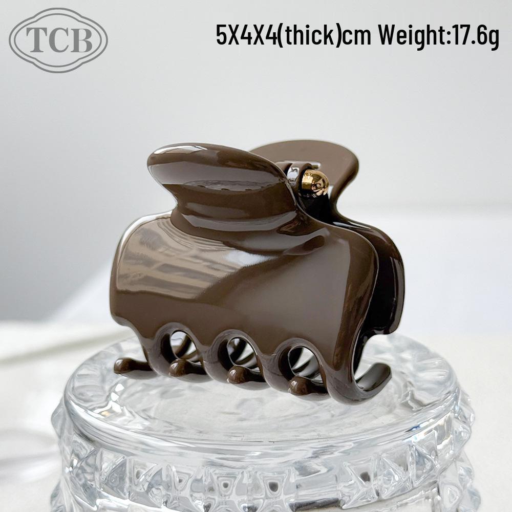

Bright Finish Solid Color Small Claw Hair Clip for Women - High-End Spring Upgrade Hair Accessory 5*4*4cm