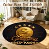 Round Rug Custom NameGalatasaray FC Pattern Non Slip Carpet Home Floor Decor