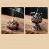 1Pcs Lotus Lamp Incense Stick Burner Alloy Sandalwood Lotus Incense Censer with Hollowed Out Patterns Retro Three Legged Stove