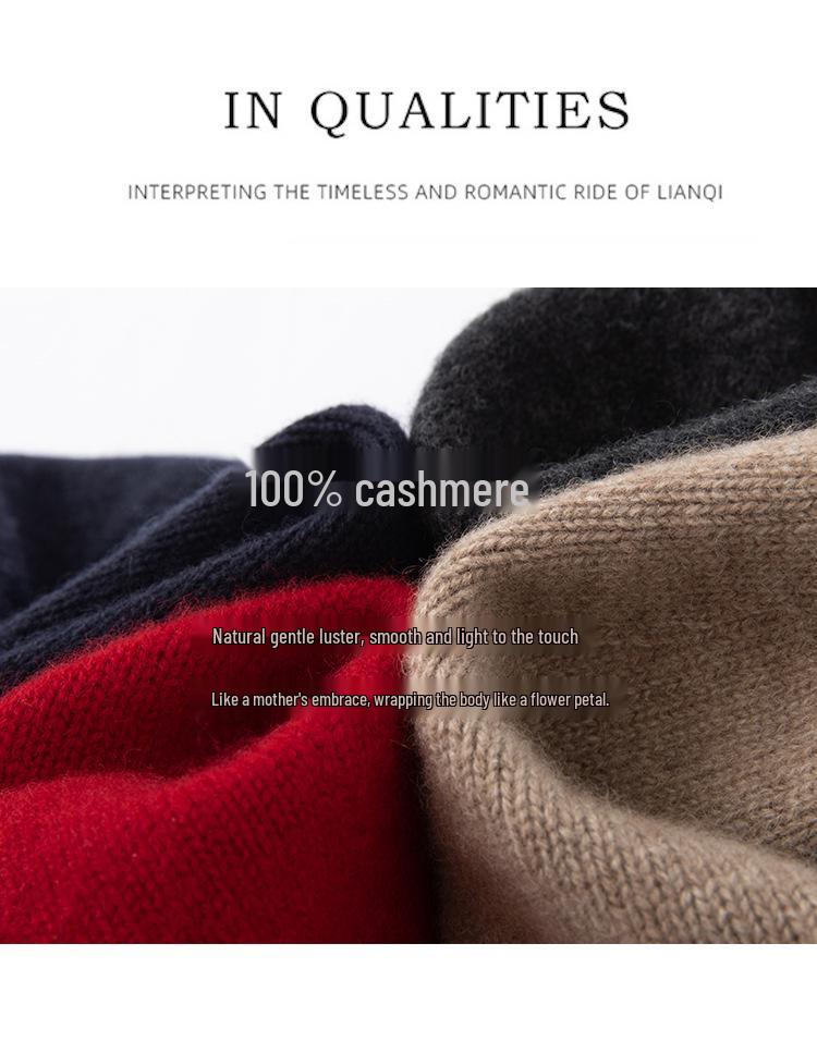 Women's 100% Pure Cashmere Knit Hat - Warm, Versatile, New Autumn/Winter Style