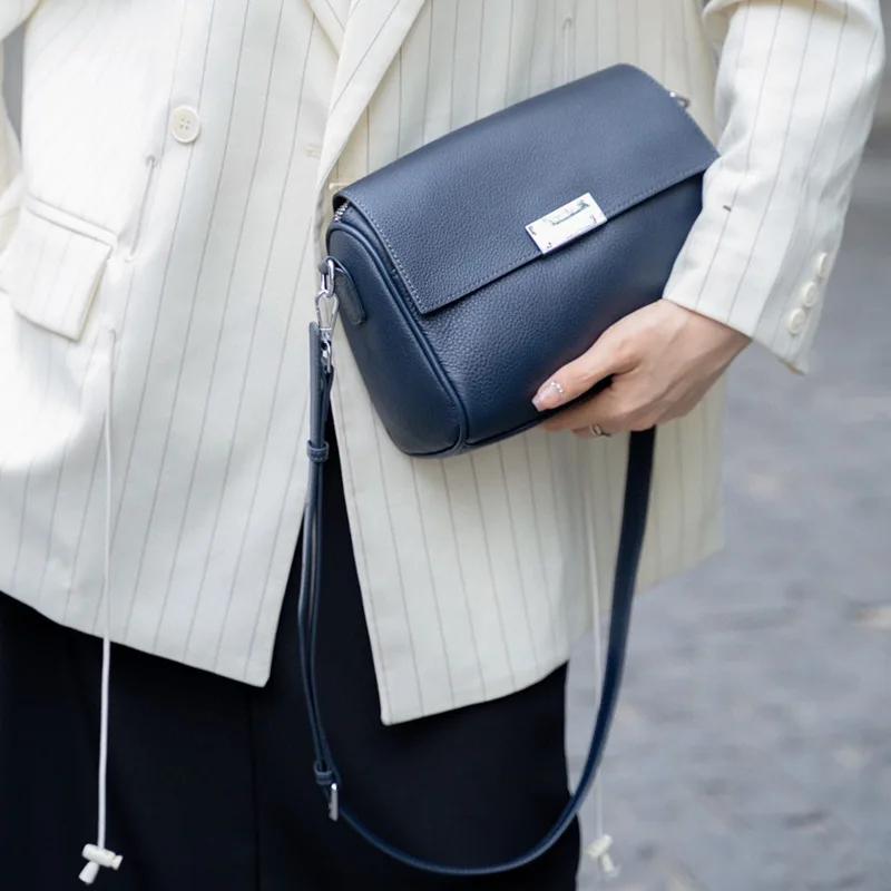 Autumn/Winter New Underarm Bag Women's Fashion Retro Cow Leather Crossbody Handbag High Quality Texture Luxury Shoulder Bag