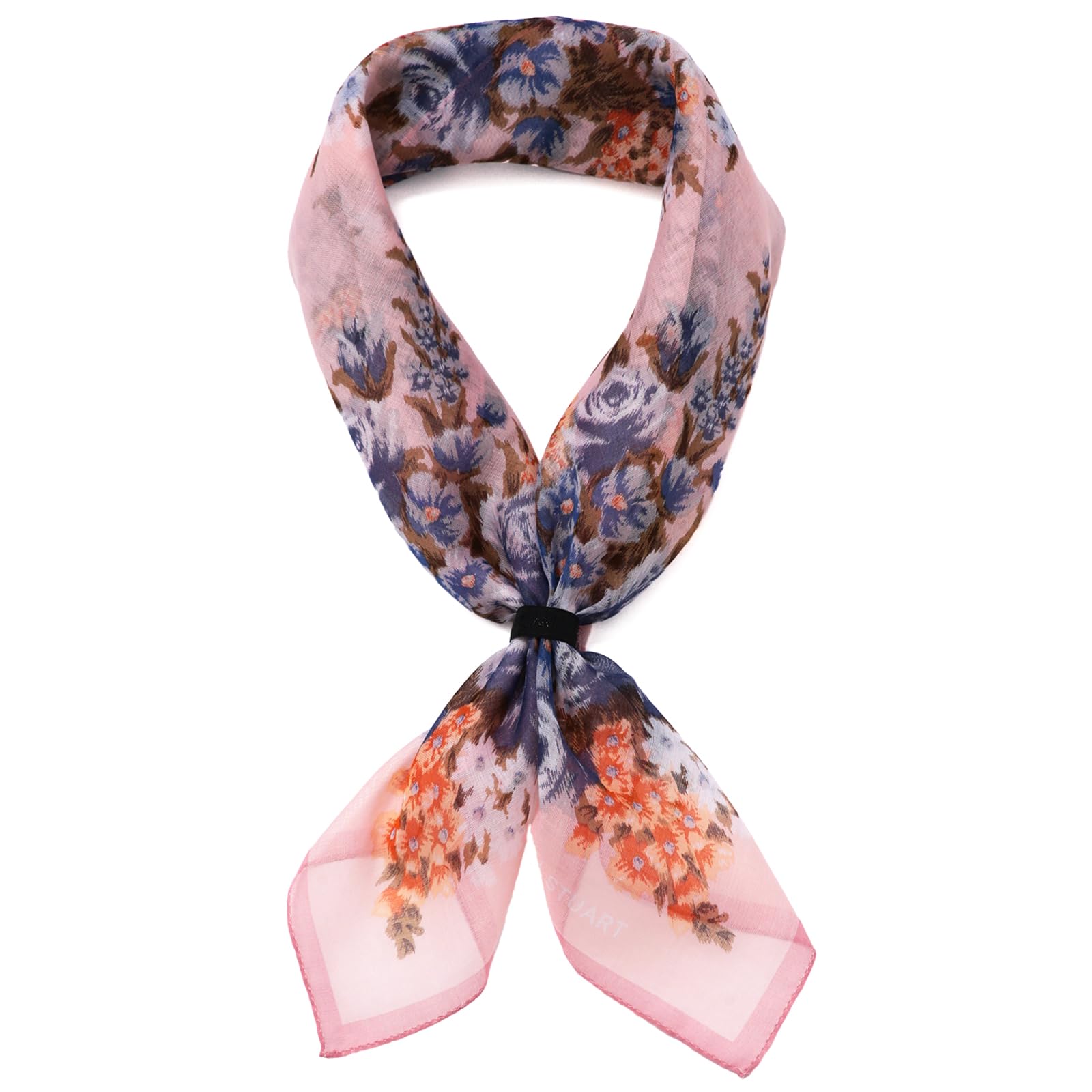 

JILL STUART Old Flower Cotton Scarf 50105501, Women s Machine Washable Sun Protection Scarf 50105501C Pink [C] Approx. 64cm W x 64cm H