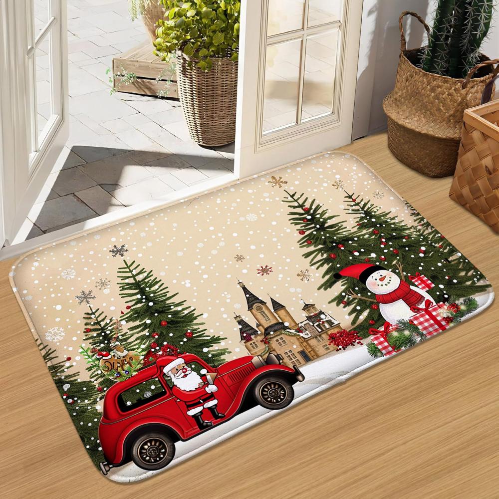 

1Pcs Christmas Soldiers Welcome Rug Doormat NonSlip Entryway Rug Living Room Bedroom Kitchen Washable Outdoor Indoor Floor Mat 30x50cm