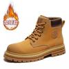 Martin boots men's autumn and winter high-top couple's big yellow boots desert tooling retro short boots locomotive boots