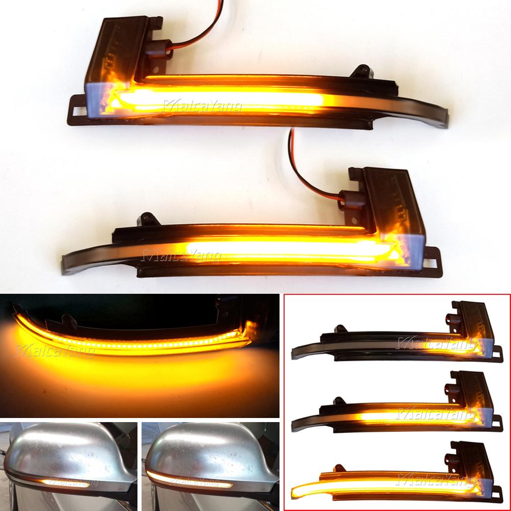 2 Pieces for A4 A5 S5 B8.5 RS5 RS4 Dynamic Scroll LED Turn Signal Light Sequential Rearview Mirror Indicator Blinker Light